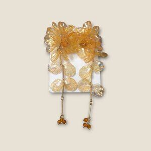 Flower and Scallop Dangle Fashion Earrings